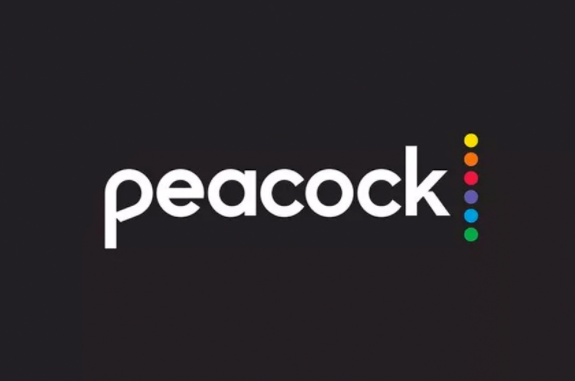 Black background Peacock Logo